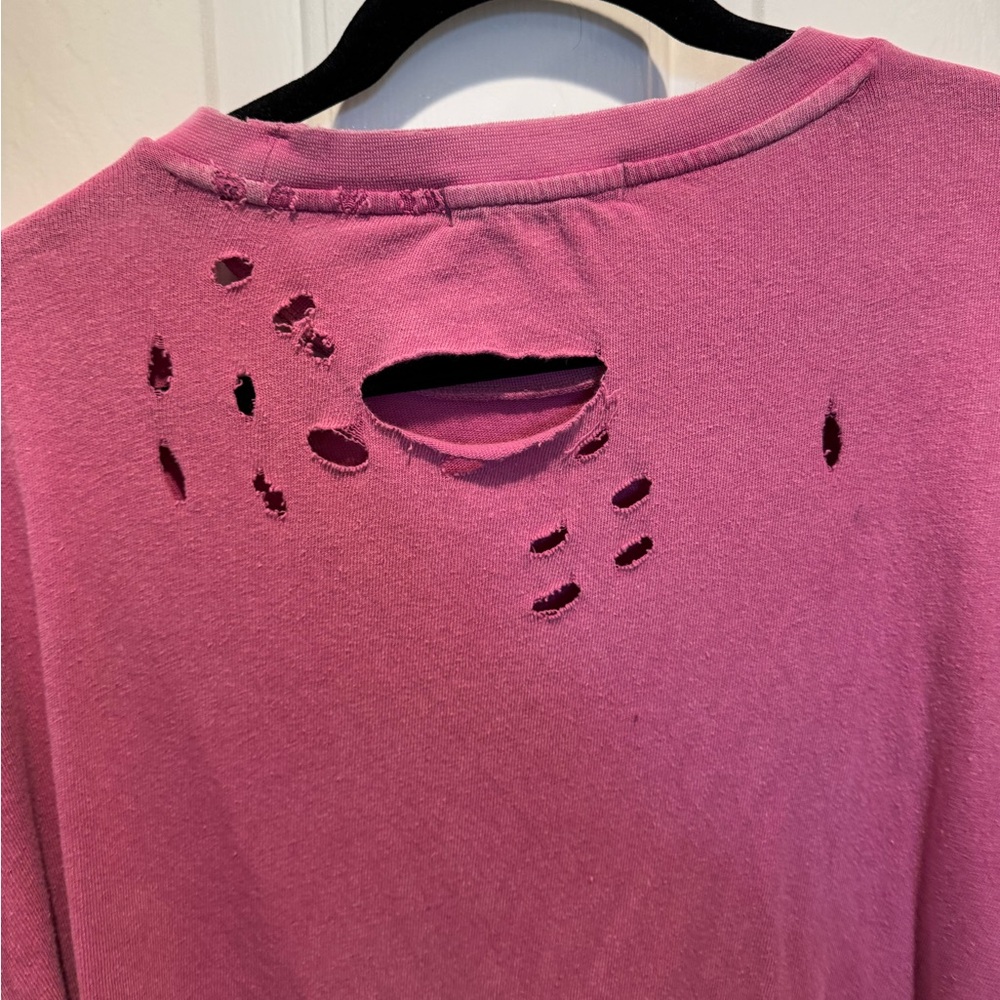 We The Free Pink Distressed Pocket Tee Size L - Picture 9 of 14